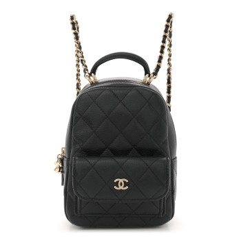 CHANEL Caviar Quilted CC Mini Classic Backpack Black