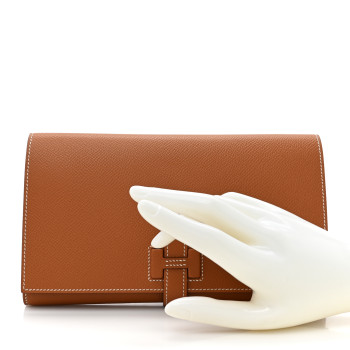 HERMES Epsom New H Passant Toutenmain Wallet Gold