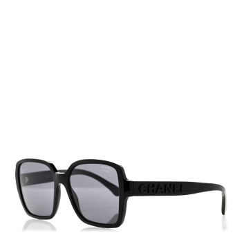 CHANEL Acetate Polarized Square Sunglasses 5408 Black