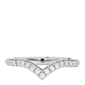 TIFFANY Platinum Diamond Soleste V Band Ring 46 3.75 TIFFANY Platinum Diamond Soleste V Band Ring 46 3.75