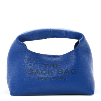 MARC JACOBS Grained Calfskin Mini The Sack Bag Cobalt