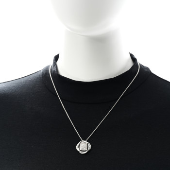 DAVID YURMAN Sterling Silver Diamond 20mm Infinity Pendant Necklace