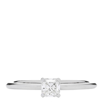 TIFFANY Platinum Diamond .23ct Princess Cut Engagement Ring  49 5