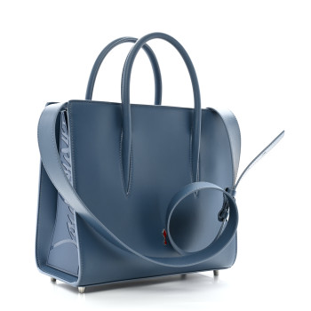 CHRISTIAN LOUBOUTIN Denim Calfskin Studded Loubinthesky Medium Paloma Blue