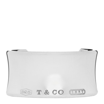 TIFFANY Sterling Silver Wide 1837 Cuff Bracelet