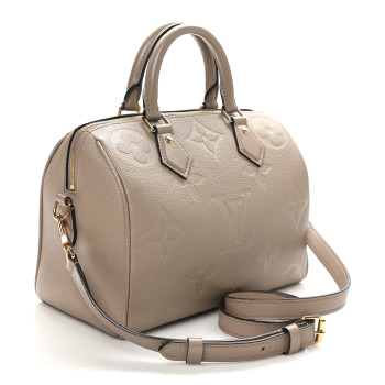 LOUIS VUITTON Empreinte Monogram Giant Speedy Bandouliere 25 Tourterelle