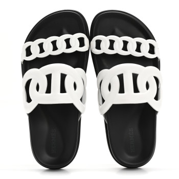 HERMES Nappa Womens Extra Sandals 35.5 White