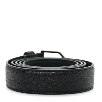 SAINT LAURENT Lambskin Buckle Belt 90 36 Black