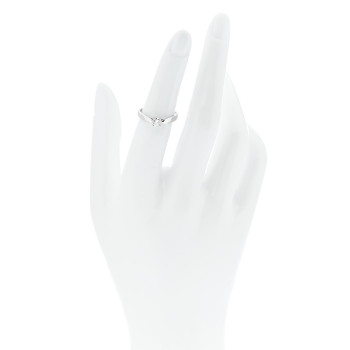 TIFFANY Platinum Diamond .29ct Harmony Solitaire Engagement Ring 49 5