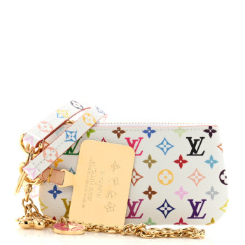 LOUIS VUITTON LV X TM Monogram Multicolor Phone Holder White LOUIS VUITTON LV X TM Monogram Multicolor Phone Holder White
