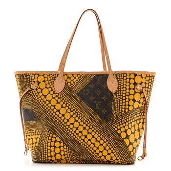 LOUIS VUITTON Monogram Kusama Waves Neverfull MM Yellow