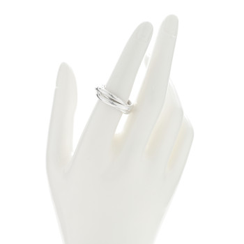 TIFFANY Sterling Silver Interlocking Ring 49 5