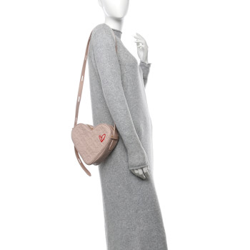 LOUIS VUITTON Lambskin Embossed Monogram Fall In Love Sac Coeur Light Pink