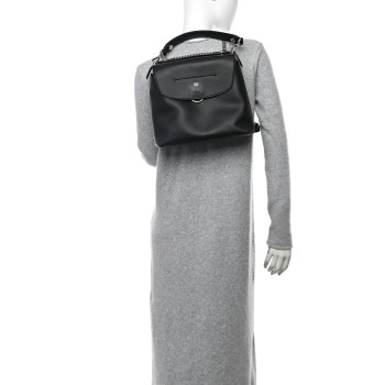 FENDI Vitello Century Opaco Large Back to School Backpack Black