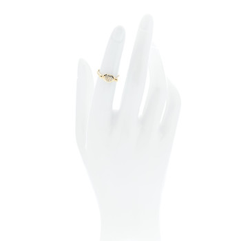 TIFFANY 18K Yellow Gold Diamond Elsa Peretti Bean Wire Ring 47 4.25