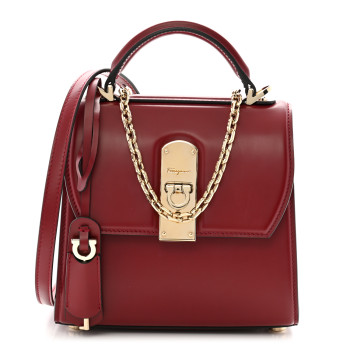 SALVATORE FERRAGAMO Smooth Calfskin Small Boxyz Red