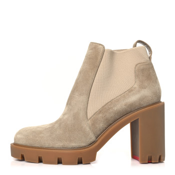 CHRISTIAN LOUBOUTIN Suede Marchacroche 70 Chelsea Boots 39