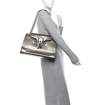 GUCCI Shine Guccissima Large Emily Chain Shoulder Bag Sasso