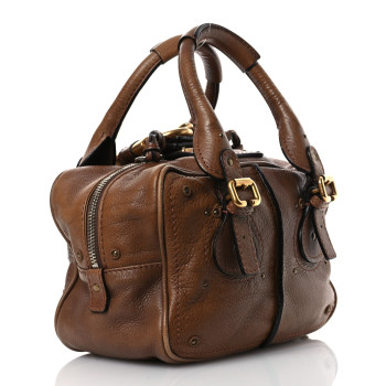 CHLOE Calfskin Mini Paddington Satchel Chestnut