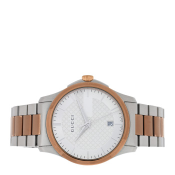 GUCCI Stainless Steel 38mm G-Timeless Two Tone Quartz Watch
