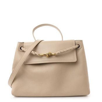 BOTTEGA VENETA Silky Calfskin Medium Ciao Ciao Ecru