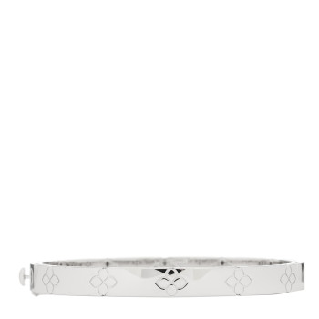 ROBERTO COIN 18K White Gold Diamond Medium Love in Verona Bangle Bracelet