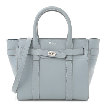 MULBERRY Silky Calfskin Mini Zipped Bayswater Cloud