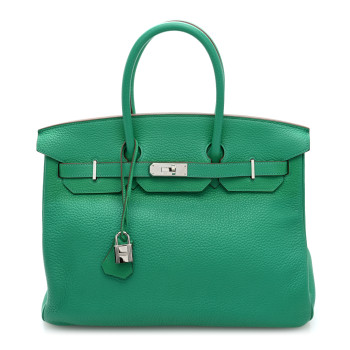 HERMES Taurillon Clemence Birkin 35 Menthe