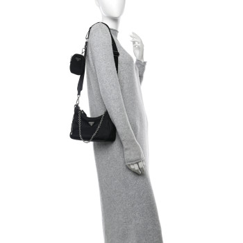 PRADA Nylon Re-Edition 2005 Shoulder Bag Black