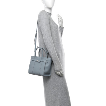 MULBERRY Silky Calfskin Mini Zipped Bayswater  Cloud