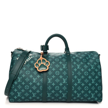 LOUIS VUITTON Monogram Heritage Keepall Bandouliere 50 Green