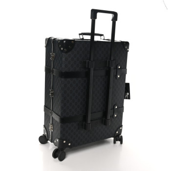 GUCCI GG Supreme Monogram Globe-Trotter Carry-On Black Black Grey GUCCI GG Supreme Monogram Globe-Trotter Carry-On Black Black Grey