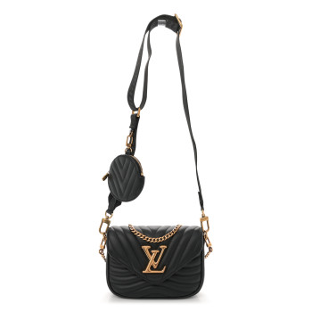 LOUIS VUITTON Calfskin New Wave Multi Pochette Black