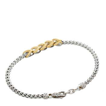 JOHN HARDY Sterling Silver 18K Yellow Gold Asli Classic Chain Link Station Bracelet