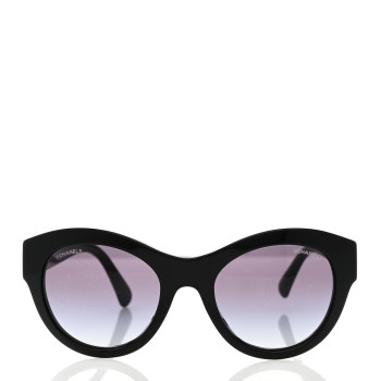 CHANEL Acetate Butterfly Sunglasses 5371 Black