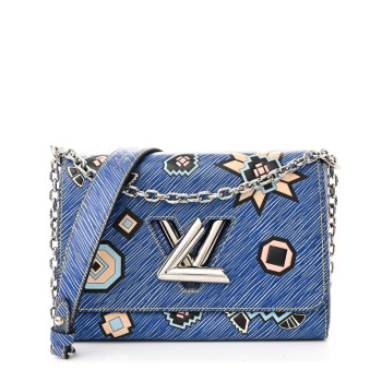 LOUIS VUITTON Epi Azteque Twist Shoulder Bag MM Denim Light