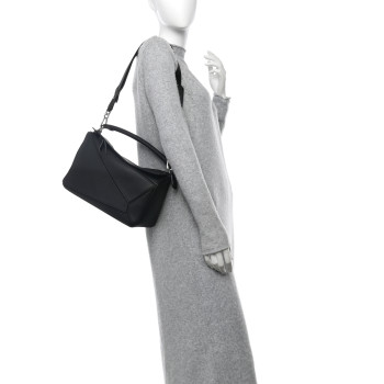 LOEWE Calfskin Medium Puzzle Bag Black