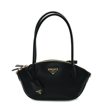 PRADA City Calf Small Triangle Handbag Black
