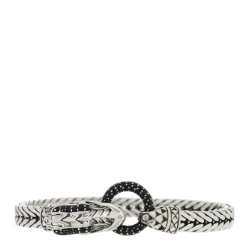 JOHN HARDY Sterling Silver Black Sapphire Dragon Head Legends Naga Bracelet