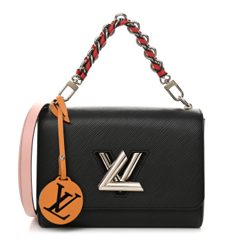 LOUIS VUITTON Epi Twist Braided Strap Shoulder Bag MM Black Red