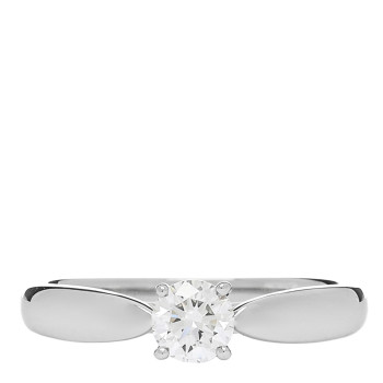 TIFFANY Platinum Diamond .29ct Harmony Solitaire Engagement Ring 49 5