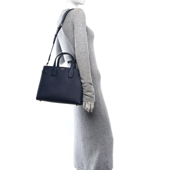 BURBERRY Derby Calfskin Vintage Check Medium Banner Tote Regency Blue