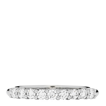 TIFFANY Platinum Diamond .27ctw 2.2mm Half Circle Forever Band Ring 49 5