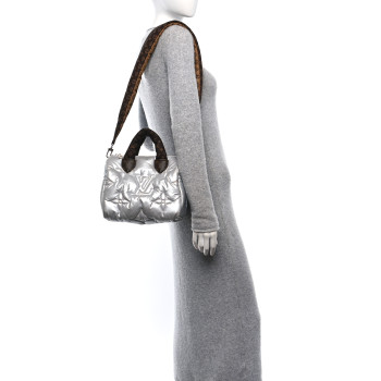 LOUIS VUITTON Econyl Mini Monogram Pillow Speedy Bandouliere 25 Silver