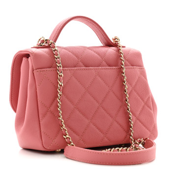 CHANEL Caviar Quilted Small Business Affinity Flap Dark Pink