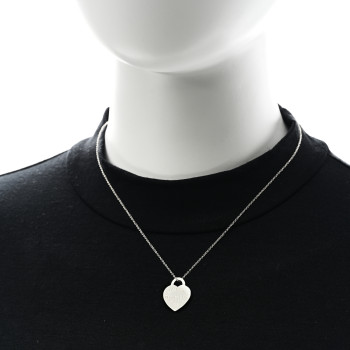 TIFFANY Sterling Silver Small Return To Tiffany Heart Pendant Necklace