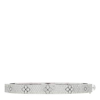 ROBERTO COIN 18K White Gold Diamond Love in Verona Pave Bangle Bracelet
