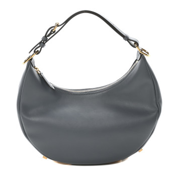 FENDI Vitello Grace Matte Small Fendigraphy Hobo Bag Tempesta