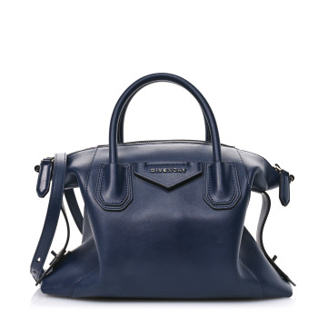 GIVENCHY Smooth Calfskin Small Soft Antigona Night Blue