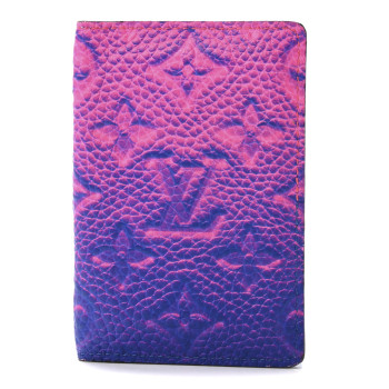 LOUIS VUITTON Taurillon Illusion Pocket Organizer Bleu Rose